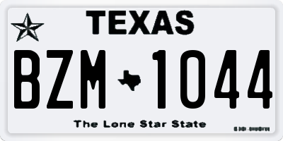 TX license plate BZM1044