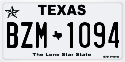 TX license plate BZM1094