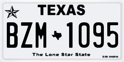 TX license plate BZM1095