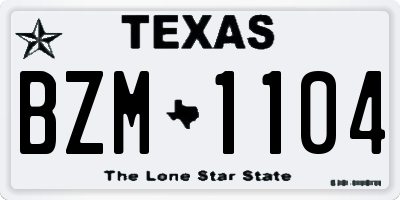 TX license plate BZM1104