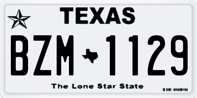 TX license plate BZM1129