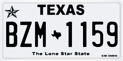 TX license plate BZM1159