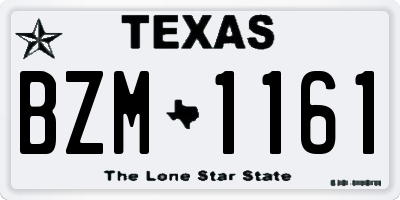TX license plate BZM1161