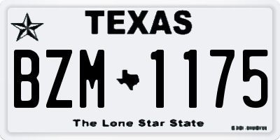 TX license plate BZM1175