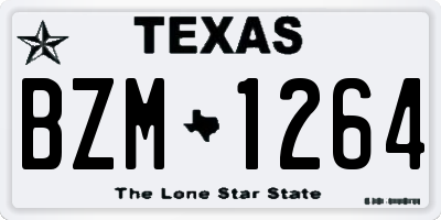 TX license plate BZM1264