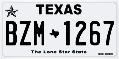 TX license plate BZM1267
