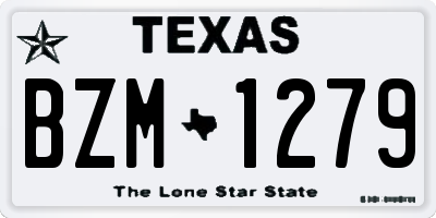 TX license plate BZM1279