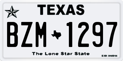 TX license plate BZM1297