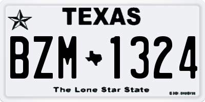 TX license plate BZM1324