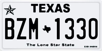 TX license plate BZM1330