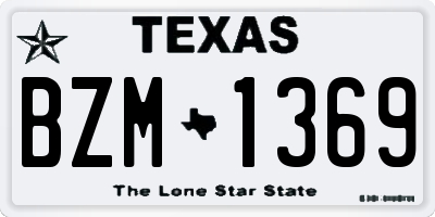 TX license plate BZM1369