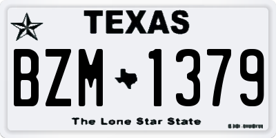 TX license plate BZM1379