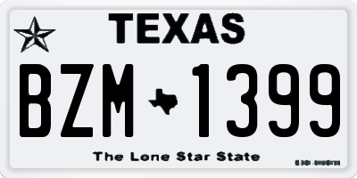 TX license plate BZM1399