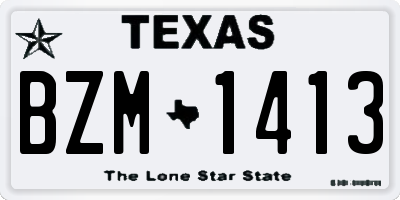 TX license plate BZM1413