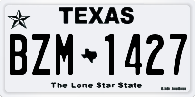 TX license plate BZM1427