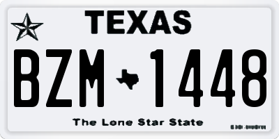 TX license plate BZM1448