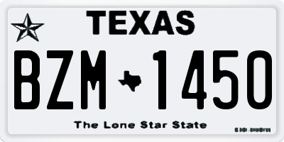 TX license plate BZM1450