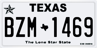 TX license plate BZM1469
