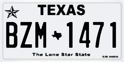 TX license plate BZM1471