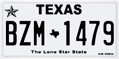 TX license plate BZM1479