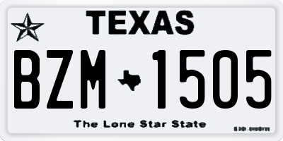 TX license plate BZM1505