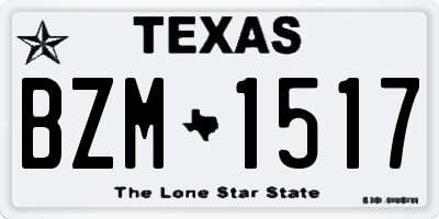TX license plate BZM1517