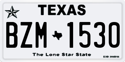 TX license plate BZM1530