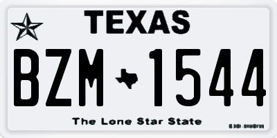 TX license plate BZM1544