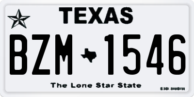 TX license plate BZM1546