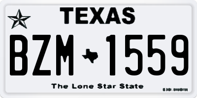TX license plate BZM1559