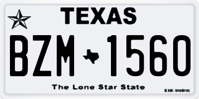 TX license plate BZM1560