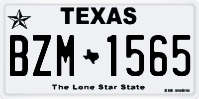 TX license plate BZM1565