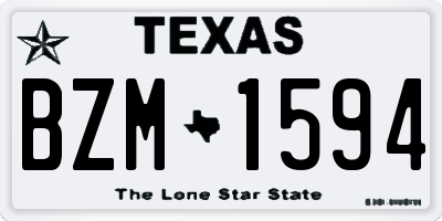TX license plate BZM1594
