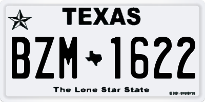 TX license plate BZM1622