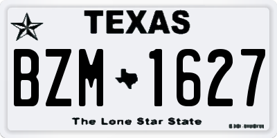 TX license plate BZM1627