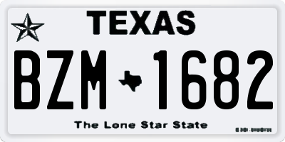TX license plate BZM1682