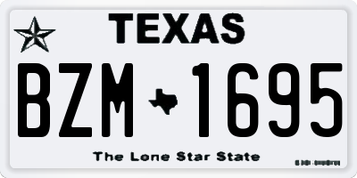 TX license plate BZM1695