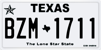 TX license plate BZM1711