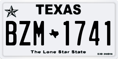TX license plate BZM1741