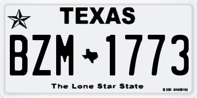 TX license plate BZM1773