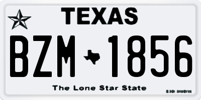 TX license plate BZM1856