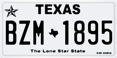 TX license plate BZM1895