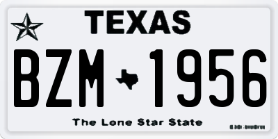 TX license plate BZM1956