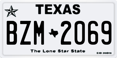 TX license plate BZM2069