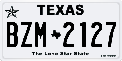 TX license plate BZM2127