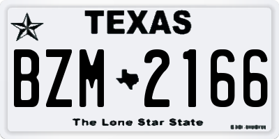 TX license plate BZM2166