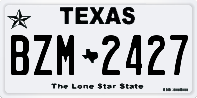 TX license plate BZM2427
