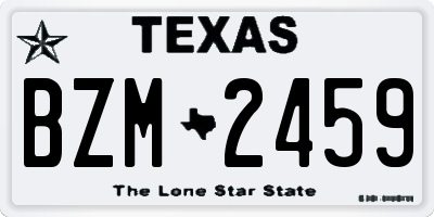 TX license plate BZM2459