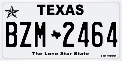 TX license plate BZM2464