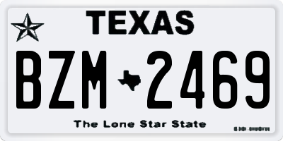 TX license plate BZM2469